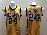 Indiana Pacers #24 Paul George Yellow With Pinstripe Throwback Swingman Jerseys,baseball caps,new era cap wholesale,wholesale hats