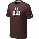 Indianapolis Colts Critical Victory Brown T-Shirt,baseball caps,new era cap wholesale,wholesale hats