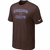 Indianapolis Colts Heart & Soul Brown T-Shirt,baseball caps,new era cap wholesale,wholesale hats
