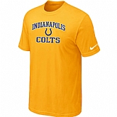 Indianapolis Colts Heart & Soul Yellow T-Shirt,baseball caps,new era cap wholesale,wholesale hats