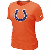 Indianapolis Colts Orange Women's Logo T-Shirt,baseball caps,new era cap wholesale,wholesale hats