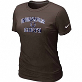 Indianapolis Colts Women's Heart & Soul Brown T-Shirt,baseball caps,new era cap wholesale,wholesale hats