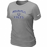 Indianapolis Colts Women's Heart & Soul L.Grey T-Shirt,baseball caps,new era cap wholesale,wholesale hats