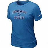 Indianapolis Colts Women's Heart & Soul L.blue T-Shirt,baseball caps,new era cap wholesale,wholesale hats