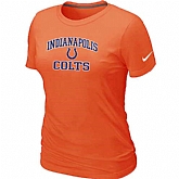 Indianapolis Colts Women's Heart & Soul Orange T-Shirt,baseball caps,new era cap wholesale,wholesale hats