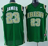 Irish High School #23 Lebron James Green Jerseys,baseball caps,new era cap wholesale,wholesale hats