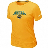 Jacksonville Jaguars Women's Heart & Soul Yellow T-Shirt,baseball caps,new era cap wholesale,wholesale hats