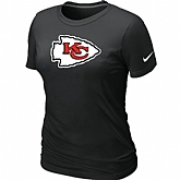 Kansas City Chiefs Black Women's Logo T-Shirt,baseball caps,new era cap wholesale,wholesale hats