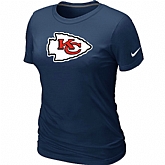 Kansas City Chiefs D.Blue Women's Logo T-Shirt,baseball caps,new era cap wholesale,wholesale hats