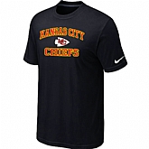 Kansas City Chiefs Heart & Soul Black T-Shirt,baseball caps,new era cap wholesale,wholesale hats