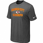 Kansas City Chiefs Heart & Soul Dark grey T-Shirt,baseball caps,new era cap wholesale,wholesale hats