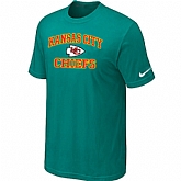 Kansas City Chiefs Heart & Soul Green T-Shirt,baseball caps,new era cap wholesale,wholesale hats