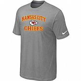 Kansas City Chiefs Heart & Soul Light grey T-Shirt,baseball caps,new era cap wholesale,wholesale hats