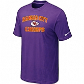 Kansas City Chiefs Heart & Soul Purple T-Shirt,baseball caps,new era cap wholesale,wholesale hats