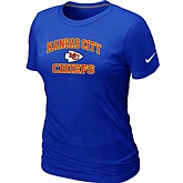 Kansas City Chiefs Women's Heart & Soul Blue T-Shirt,baseball caps,new era cap wholesale,wholesale hats