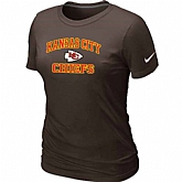 Kansas City Chiefs Women's Heart & Soul Brown T-Shirt,baseball caps,new era cap wholesale,wholesale hats