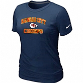 Kansas City Chiefs Women's Heart & Soul D.Blue T-Shirt,baseball caps,new era cap wholesale,wholesale hats