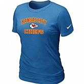 Kansas City Chiefs Women's Heart & Soul L.blue T-Shirt,baseball caps,new era cap wholesale,wholesale hats