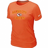 Kansas City Chiefs Women's Heart & Soul Orange T-Shirt,baseball caps,new era cap wholesale,wholesale hats