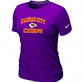 Kansas City Chiefs Women's Heart & Soul Purple T-Shirt,baseball caps,new era cap wholesale,wholesale hats