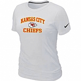 Kansas City Chiefs Women's Heart & Soul White T-Shirt,baseball caps,new era cap wholesale,wholesale hats