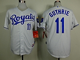 Kansas City Royals #11 Guthrie 2014 White Jerseys,baseball caps,new era cap wholesale,wholesale hats