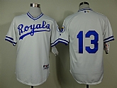 Kansas City Royals #13 Salvador Perez 1974 Throwback Pullover White Jerseys,baseball caps,new era cap wholesale,wholesale hats