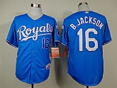 Kansas City Royals #16 B.Jackson Throwback Light Blue Jerseys,baseball caps,new era cap wholesale,wholesale hats