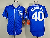 Kansas City Royals #40 Herrera 2014 Blue Jerseys,baseball caps,new era cap wholesale,wholesale hats