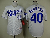 Kansas City Royals #40 Herrera White Jerseys,baseball caps,new era cap wholesale,wholesale hats