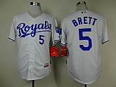Kansas City Royals #5 Brett Throwback White Jerseys,baseball caps,new era cap wholesale,wholesale hats