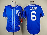 Kansas City Royals #6 Cain 2014 Blue Jerseys,baseball caps,new era cap wholesale,wholesale hats