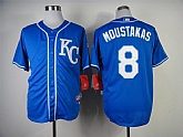 Kansas City Royals #8 Mike Moustakas Alternate 2014 Blue Jerseys,baseball caps,new era cap wholesale,wholesale hats