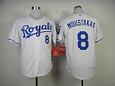 Kansas City Royals #8 Mike Moustakas White Jerseys,baseball caps,new era cap wholesale,wholesale hats