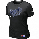 Kansas City Royals Black Nike Women's Short Sleeve Practice T-Shirt,baseball caps,new era cap wholesale,wholesale hats