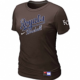 Kansas City Royals Brown Nike Women's Short Sleeve Practice T-Shirt,baseball caps,new era cap wholesale,wholesale hats