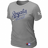 Kansas City Royals L.Grey Nike Women's Short Sleeve Practice T-Shirt,baseball caps,new era cap wholesale,wholesale hats