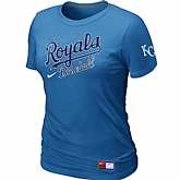 Kansas City Royals L.blue Nike Women's Short Sleeve Practice T-Shirt,baseball caps,new era cap wholesale,wholesale hats