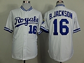 Kansas Royals #16 B.Jackson Throwback 1980 White Jerseys,baseball caps,new era cap wholesale,wholesale hats