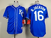 Kansas Royals #16 B.Jackson Throwback Blue Jerseys,baseball caps,new era cap wholesale,wholesale hats