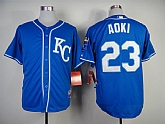 Kansas Royals #23 Aoki 2014 Blue Jerseys,baseball caps,new era cap wholesale,wholesale hats