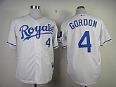 Kansas Royals #4 Gordon White Jerseys,baseball caps,new era cap wholesale,wholesale hats