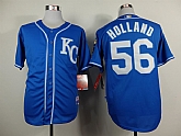 Kansas Royals #56 Holland 2014 Blue Jerseys,baseball caps,new era cap wholesale,wholesale hats