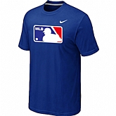 Logo Heathered Nike Blue Blended T-Shirt,baseball caps,new era cap wholesale,wholesale hats