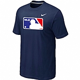 Logo Heathered Nike D.Blue Blended T-Shirt,baseball caps,new era cap wholesale,wholesale hats