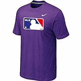 Logo Heathered Nike Purple Blended T-Shirt