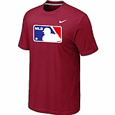 Logo Heathered Nike Red Blended T-Shirt