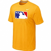Logo Heathered Nike Yellow Blended T-Shirt