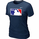 Logo Heathered Women's Nike D.Blue Blended T-Shirt,baseball caps,new era cap wholesale,wholesale hats