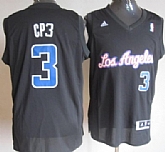 Los Angeles Clippers #3 CP3 Black Fashion Jerseys,baseball caps,new era cap wholesale,wholesale hats
